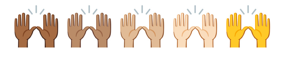 Raising Hands in Celebration