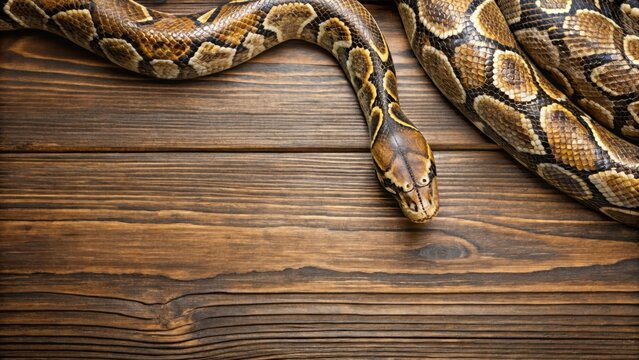 Natural python snake skin pattern on wooden table , Serpentine, Animal Print,  Serpentine, Animal Print, Wood, Pattern, Skin