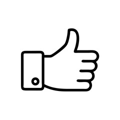 Thumbs up icon gesture showing approval