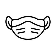 Obraz premium Face mask icon illustration on white background