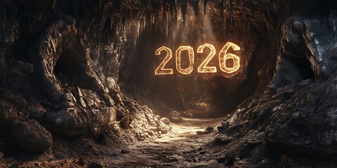 2026 write on Cave with Ancient Carvings Where 2026 is Mysteriously Inscribed for Archaeology and Adventure Enthusiasts