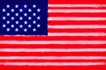 Obraz premium american flag on a white background1