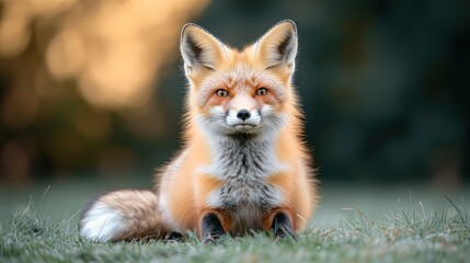 Fototapeta premium Red Fox in Field