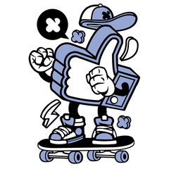 vector cartoon sticker graffity