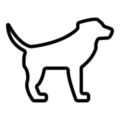 Labrador Retriever Vector Line Icon Design