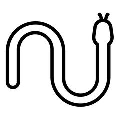 Snake Vector Line Icon Design