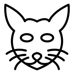 Siamese Cat Vector Line Icon Design