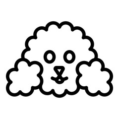 Poodle Vector Line Icon Design