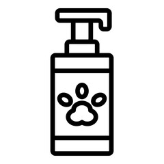 Dog Shampoo Vector Line Icon Design