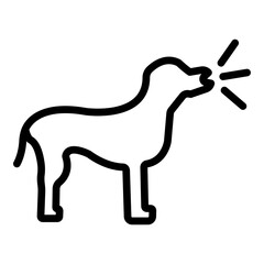 Pet Voice (Bark, Meow) Vector Line Icon Design