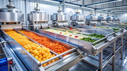 fresh fruits and vegetate in process 