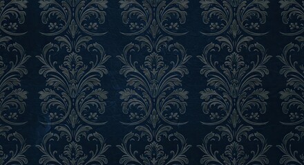 Fototapeta premium Opulent Floral Tapestry: Intricate floral patterns grace this elegant tapestry, showcasing a blend of vintage charm and timeless sophistication, ideal for adding a touch of refinement to any project.