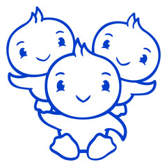 3 Ducks Dad Mom Kids Shoulders Holding Circus Team Design Lover Art Vector Illustration Card T-Shirt Poster Sticker Graphic Print Decorative Drawing Isolated Logo Decoration Symbol Creative Cool Style