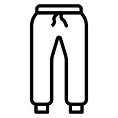 Sweatpants Vector Line Icon Design