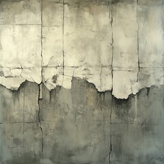 Obraz premium Cracked wall, abandoned and ruined.