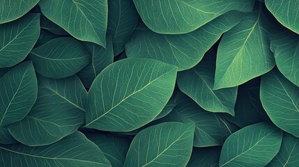 Fototapeta premium Abstract Green Leaf Veins Pattern illustration