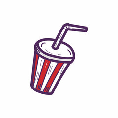 Soft Drink Icon Illustration