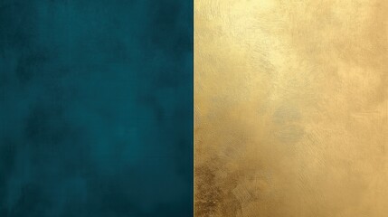 A luxurious background design split into two halves: the left half is a sophisticated dark blue-green