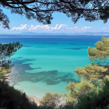 Blue sea coast, Chalkidiki, Greece, Armenistis