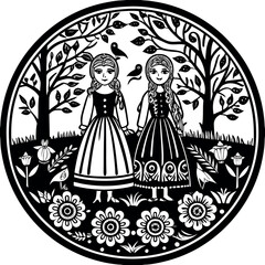 Elsa-and-anna-coloring-pages-birds-spring-animals 