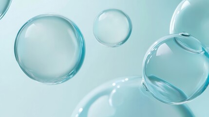 close up of water texture light clear blue bubble real 