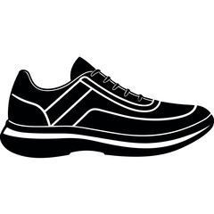 Minimalist-running-sneaker-design-simple-flat-vector.