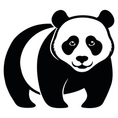 Panda-silhouette-clean--pro-vector-linocut-style 