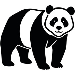 Panda-silhouette-clean--pro-vector-linocut-style  © MstAnoara