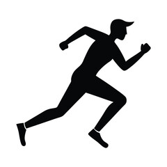 silhouette of running man