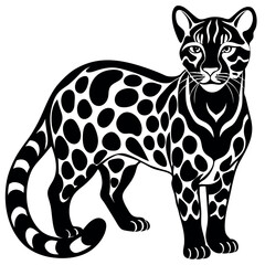 Vector illustration of a forest cat