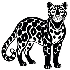 Vector illustration of a forest cat