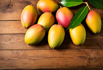 mango fruit on a wooden table
