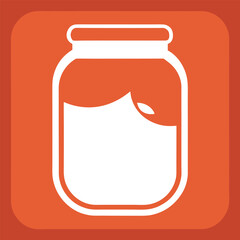 Silhouette mason jar logo icon design. 
