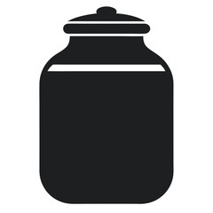 Silhouette mason jar logo icon design. 