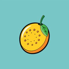 Yellow passionfruit fruits vector-illustration 