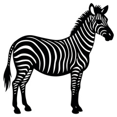 Obraz premium Zebra silhouette icon isolated 