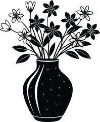 A beautiful spring bouquet of pink and yellow flowers blossoms in an isolated vase, a floral decoration celebrating nature's beauty