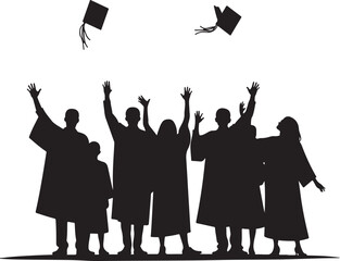 "Graduation Celebration Silhouette"