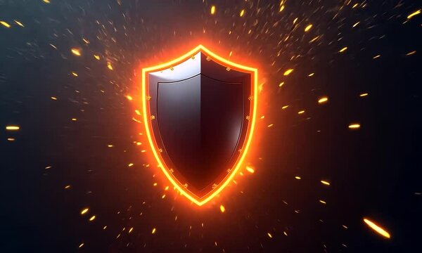 Fiery Shield: A Symbol of Protection and Security