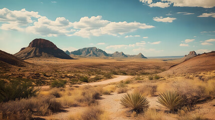 Mountain desert texas background landscape. Wild west western adventure explore inspirational vibe