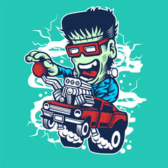 vector cartoon sticker graffity