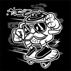 vector cartoon sticker graffity