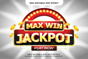 jackpot casino text effect
