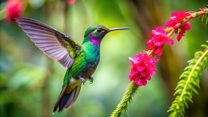 Fototapeta premium Hummingbird on a flower