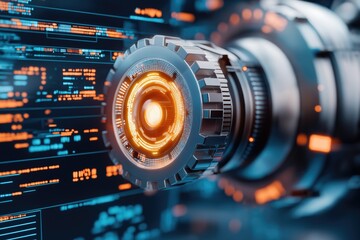 Modern industrial technology with digital data interface for innovation and automation