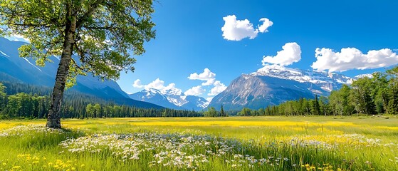 Fototapeta premium Mountain Meadow Bloom