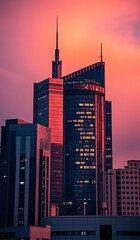 Obraz premium Architecture photonight view of chicago wonderful photographs nice position good quality photo beautiful night view photographs 