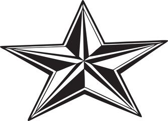Obraz premium Shiny black star icon, a holiday celebration symbol