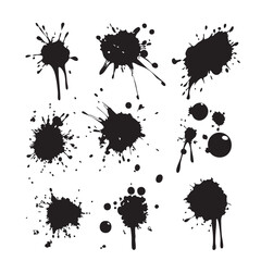 set of black ink blots