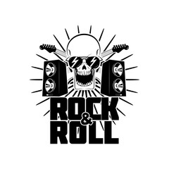 rock music labels, badges and design elements. Design element for logo, label, emblem, sign. Vector design element